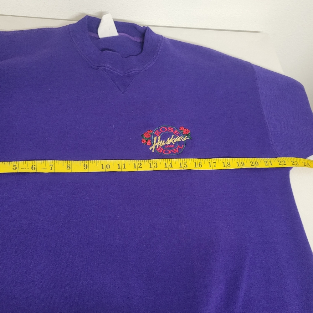 Vintage Rose 1992 bowl Huskies Purple Crew Neck Sweater - Picture 7 of 9